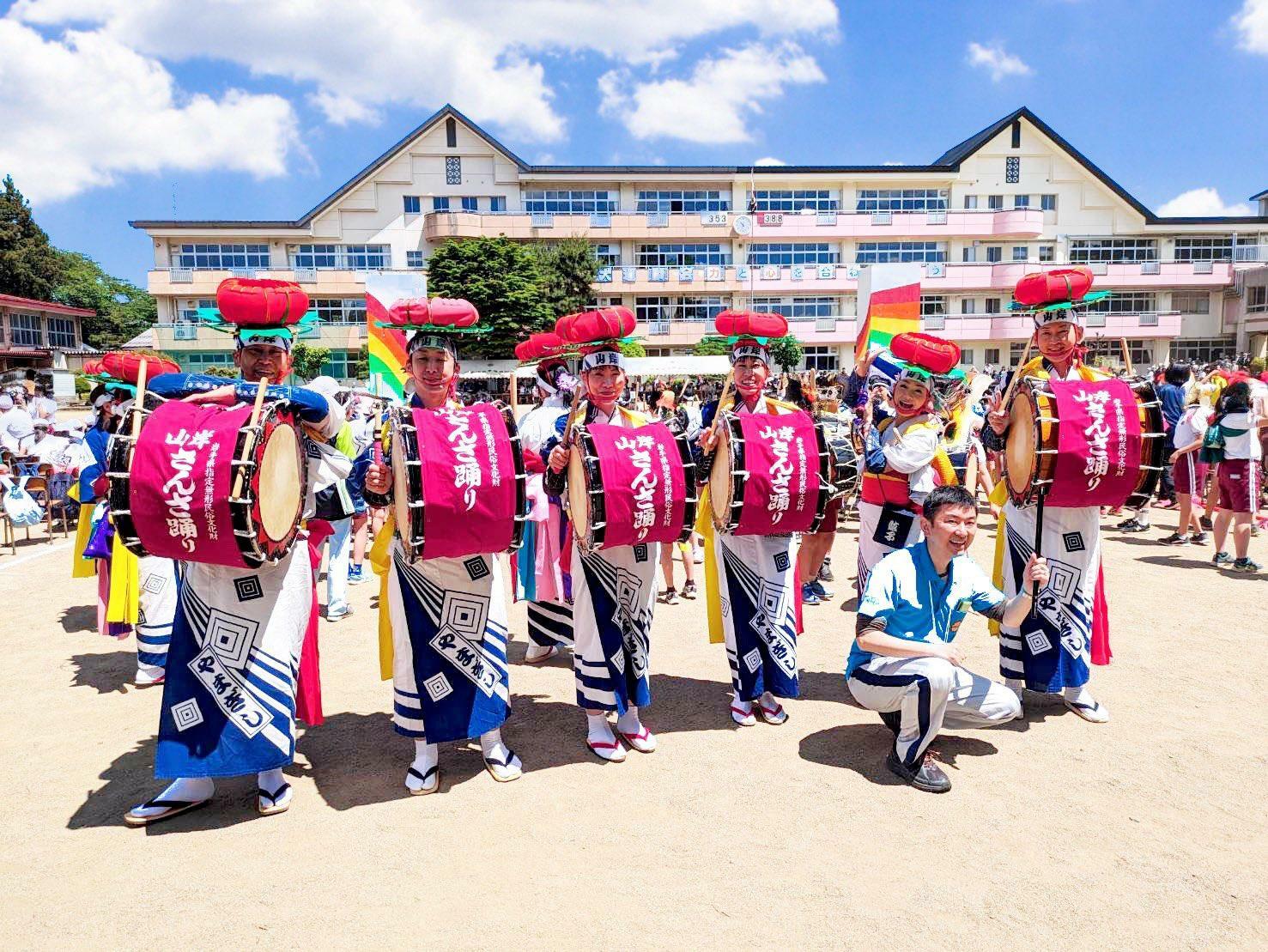 山岸小学校の運動会での活動の様子