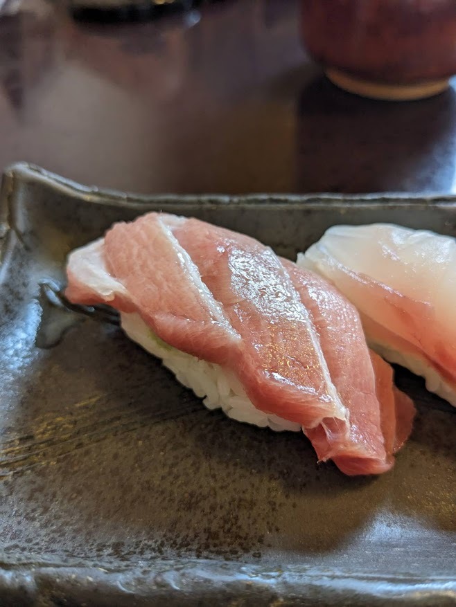 米沢市　玉寿司のにぎり寿司　大トロ