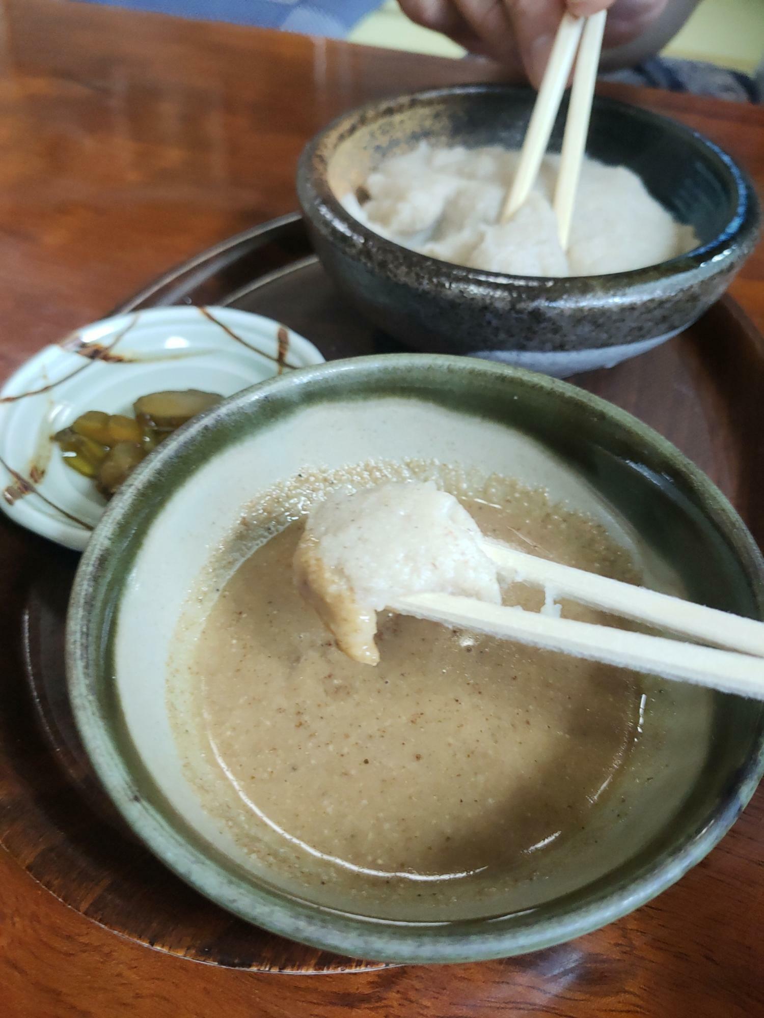 山形県米沢市そば処弥平のかいもち