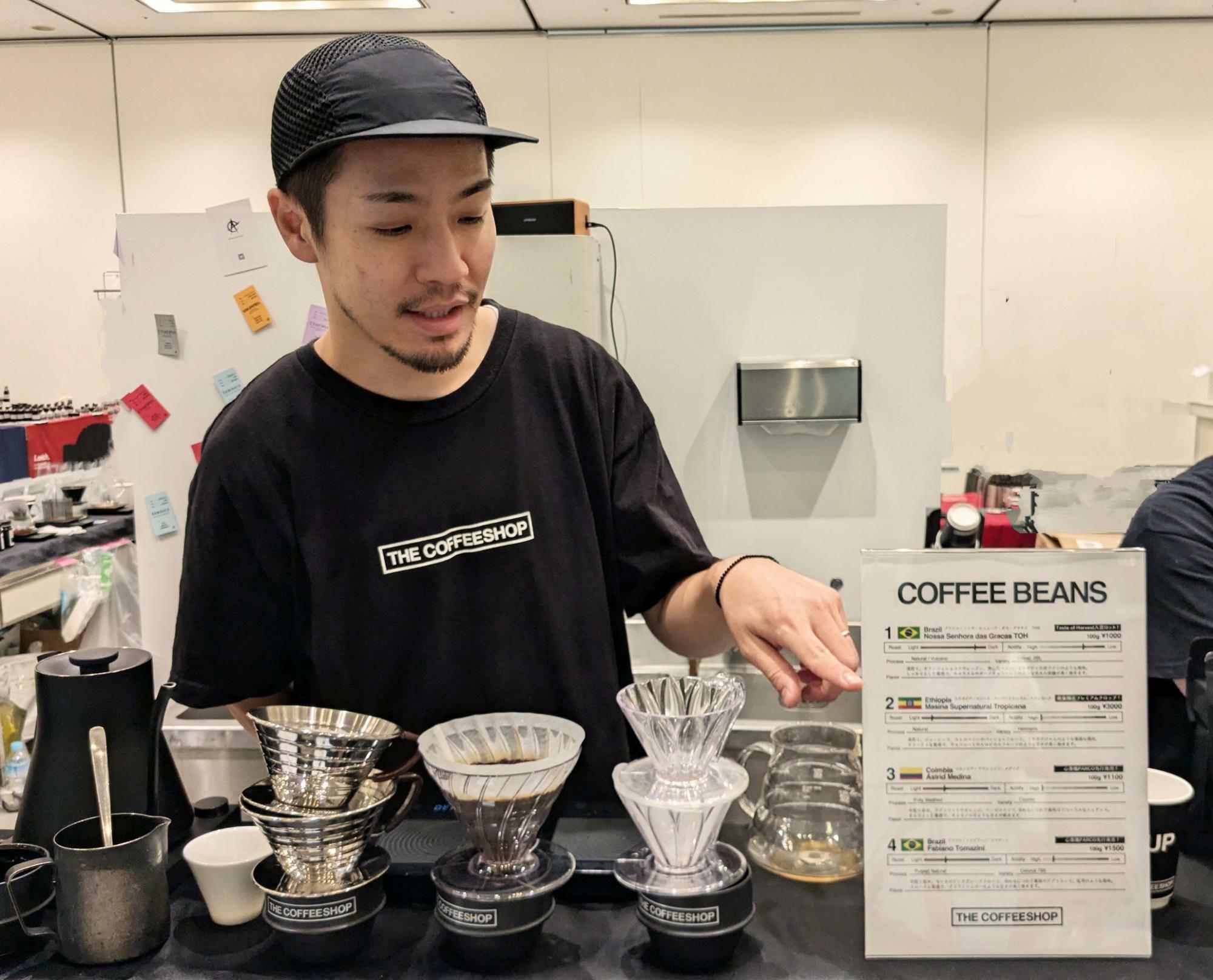 THE COFFEESHOPの萩原さん　写真撮影：筆者