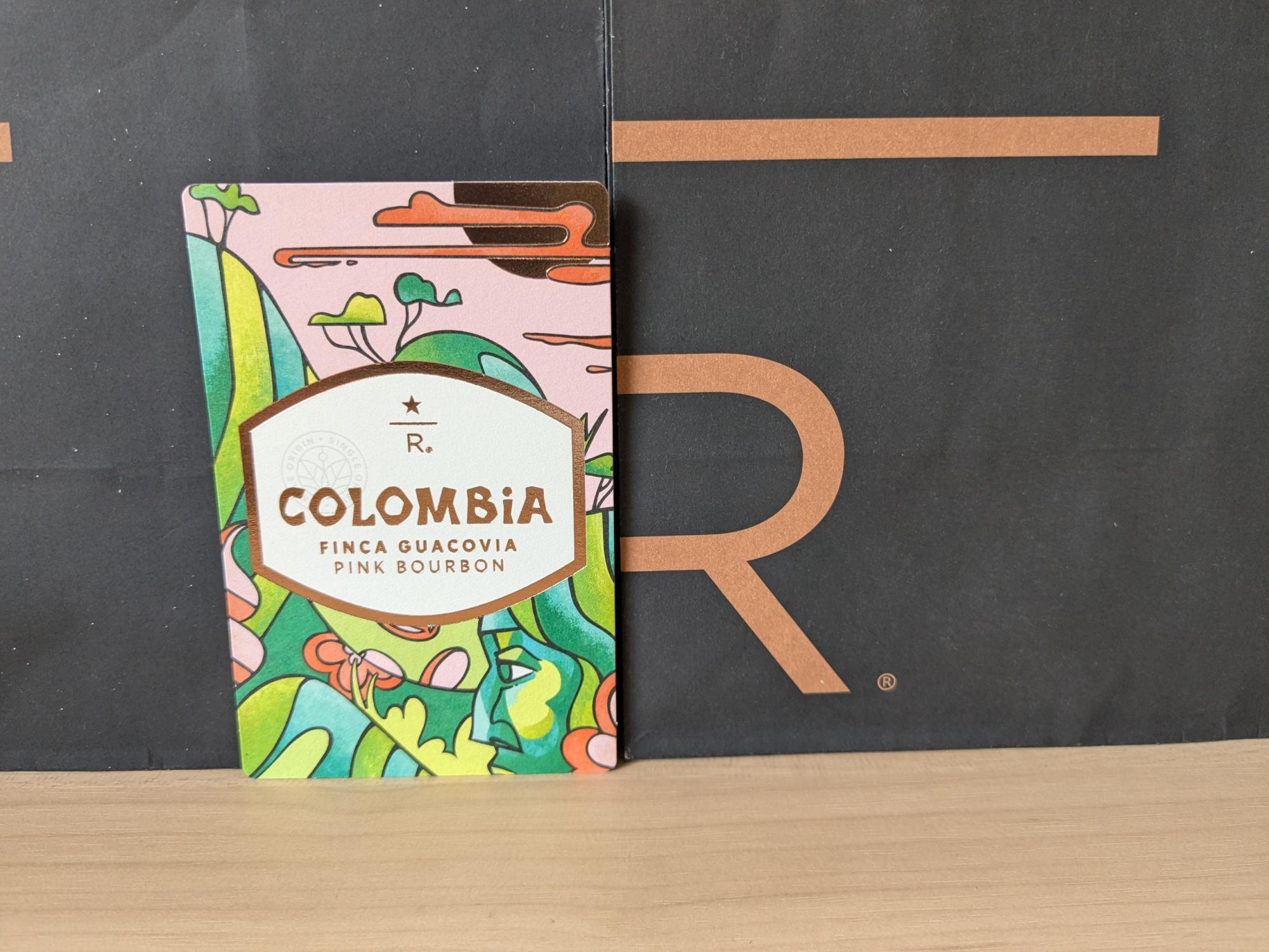 スターバックスリザーブコーヒーコロンビアフィンカグアコビアピンクブルボン　2袋 スターバックスリザーブコーヒーコロンビアフィンカグアコビア