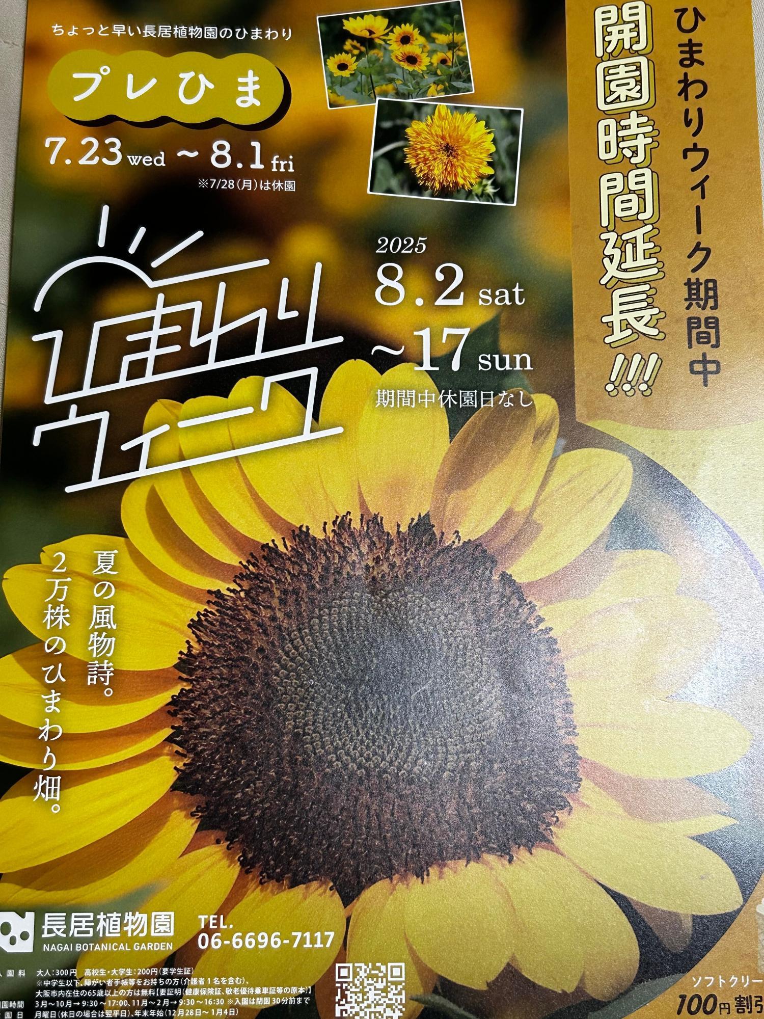 jie ひまわり 長居植物園 | ひまわりウィーク2025🌻 | NAGAI BOTANICAL GARDEN