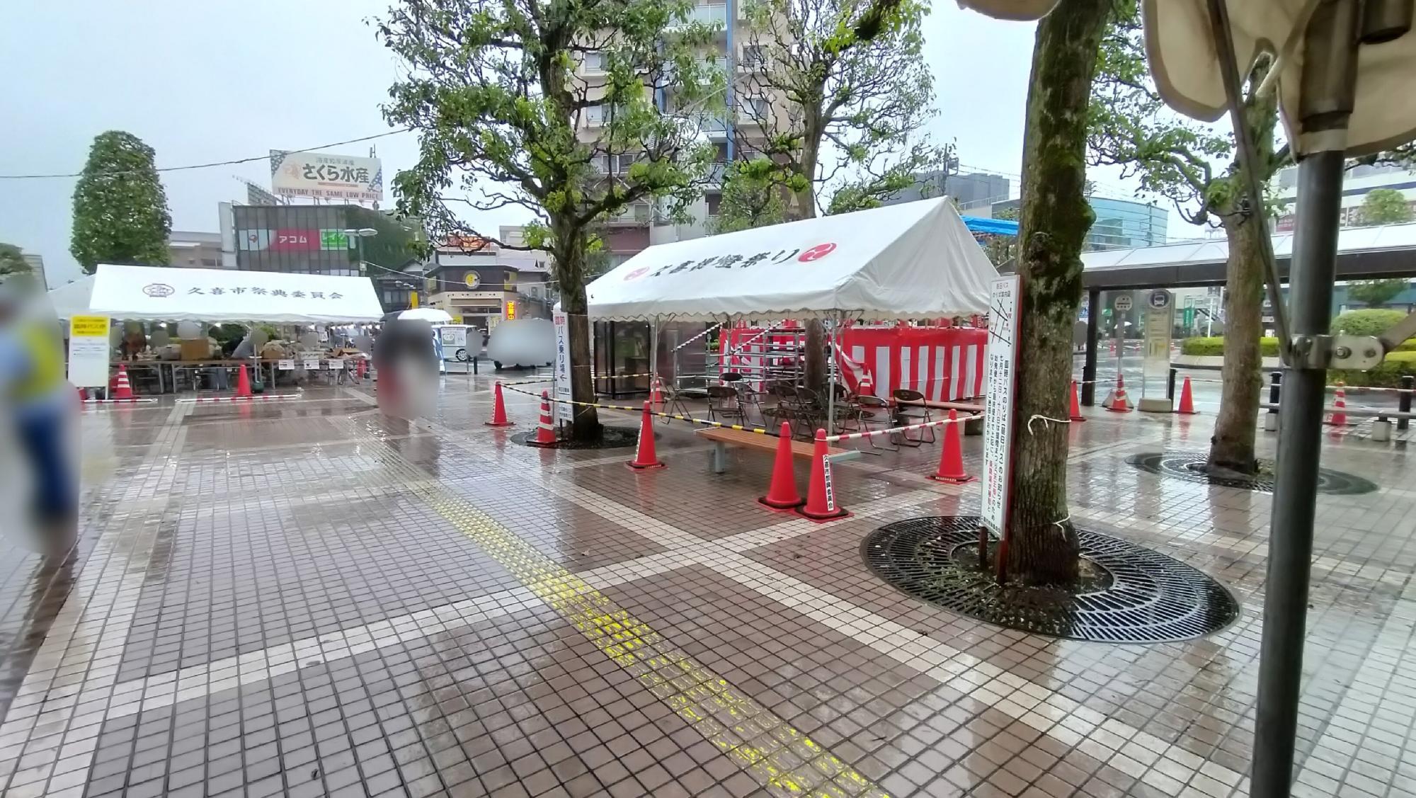 久喜駅西口周辺の様子（令和6年7月12日撮影）