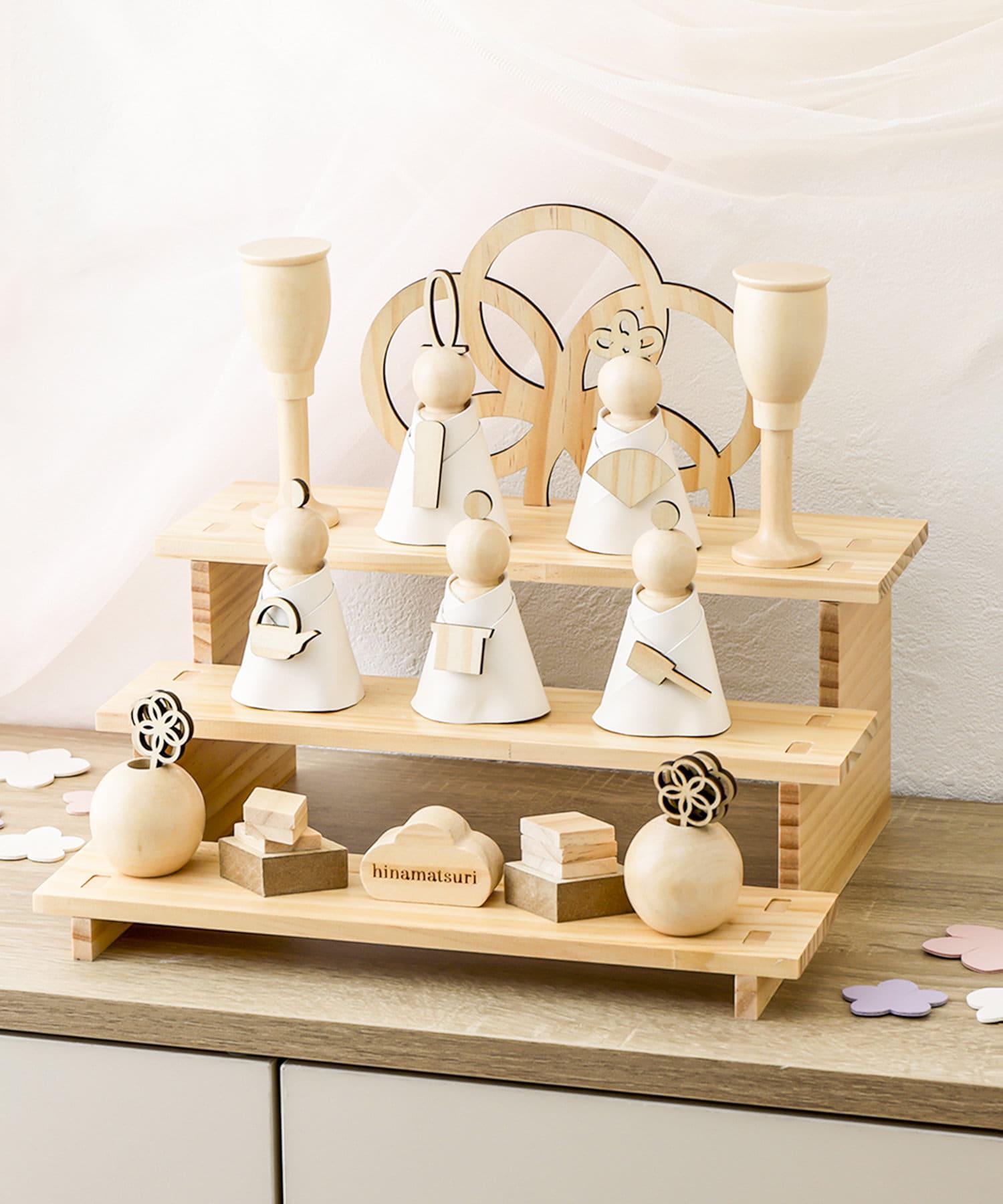 ひな人形　ひな祭り　3COINS 3COINS ひな祭り飾りひな人形1段／ひな祭りスリーコインズ