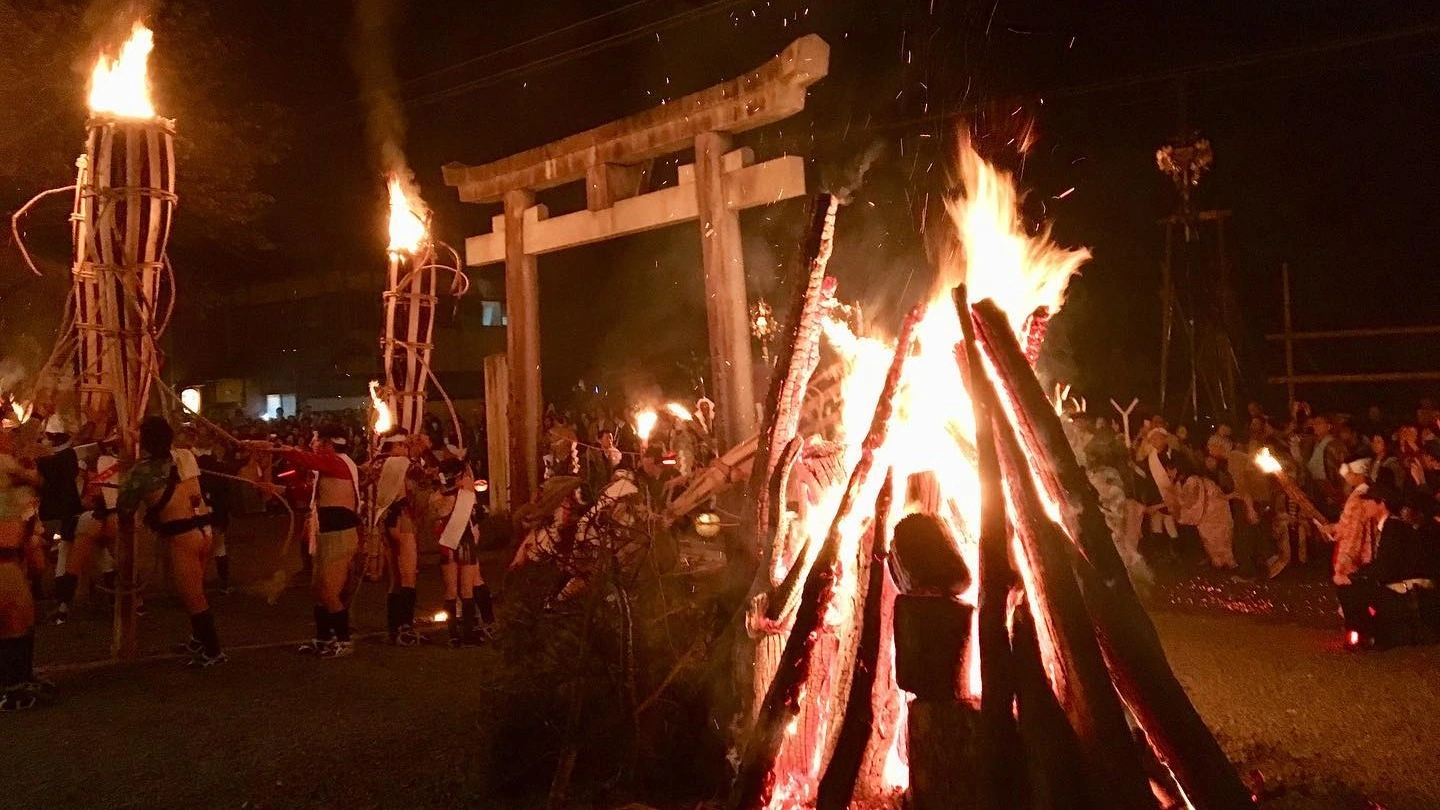 レア物・今年開催】京都 鞍馬火祭 ミニチュアたいまつ(神楽、大、手松