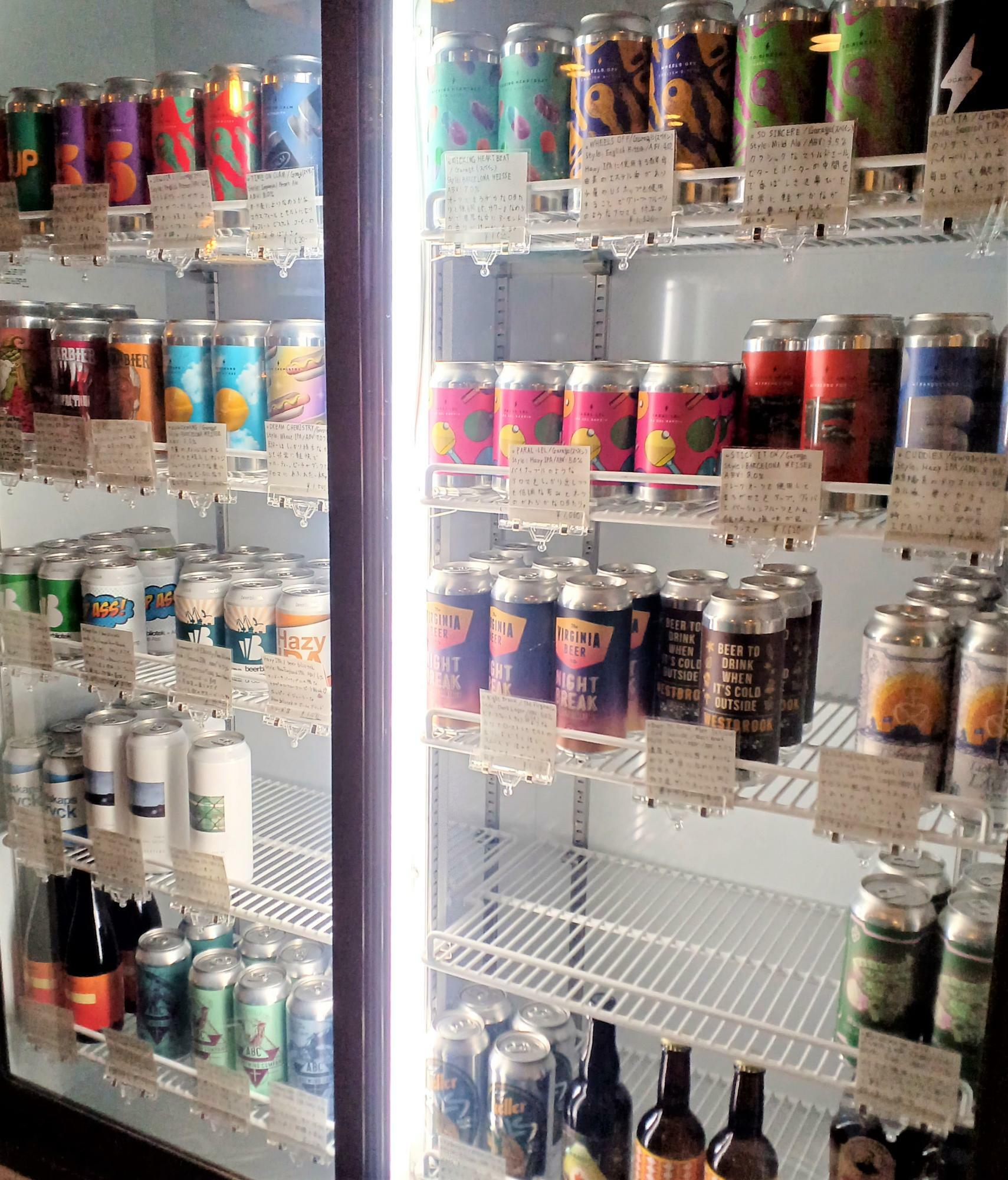 Bar FUKUROでは普段缶ビールの販売も。テイクアウト・店内どちらも可能（イベントで提供予定の種類とは異なります）
