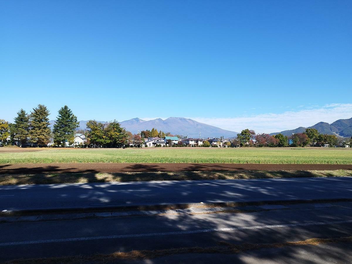 長野支場北側に見える浅間山