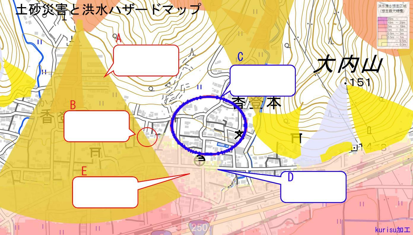 出典：ハザードマップポータルサイトを筆者が加工