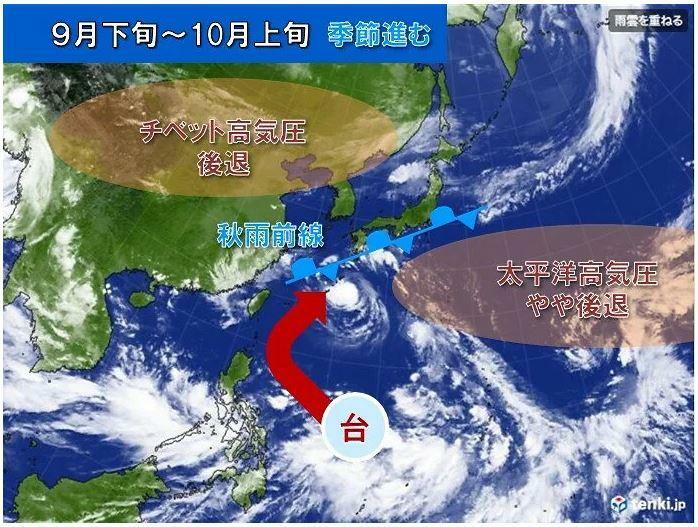 出典：tenki.jp　猛暑は次の週末には収まる　季節が進むとはいえ高温傾向　台風シーズン今後の傾向は?　https://tenki.jp/forecaster/k_shiraishi/2024/09