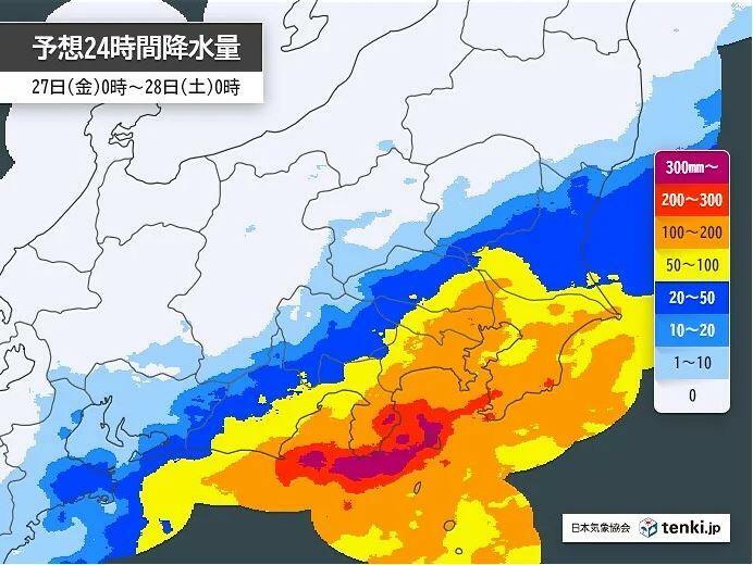 出典：tenki.jp　明日27日～28日は東海・関東で大雨の恐れ　本格的な秋の訪れはまだ先　2週間天気