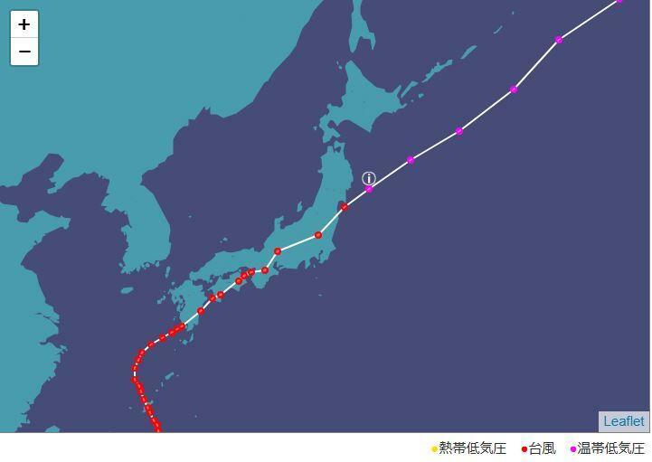 出典：ウェザーニュース　台風情報　過去の台風　2014年　19号