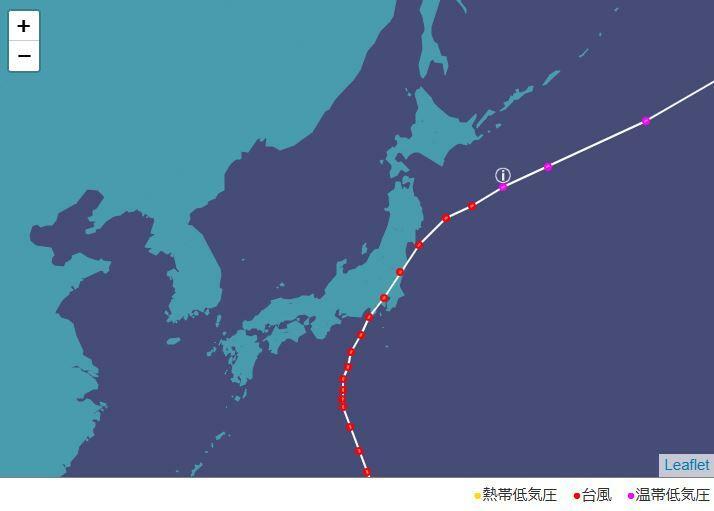 出典：ウェザーニュース　台風情報　過去の台風　2019年　19号