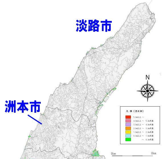 出典：兵庫県の地震・津波被害想定（南海トラフ）地震・津波ハザードを加工