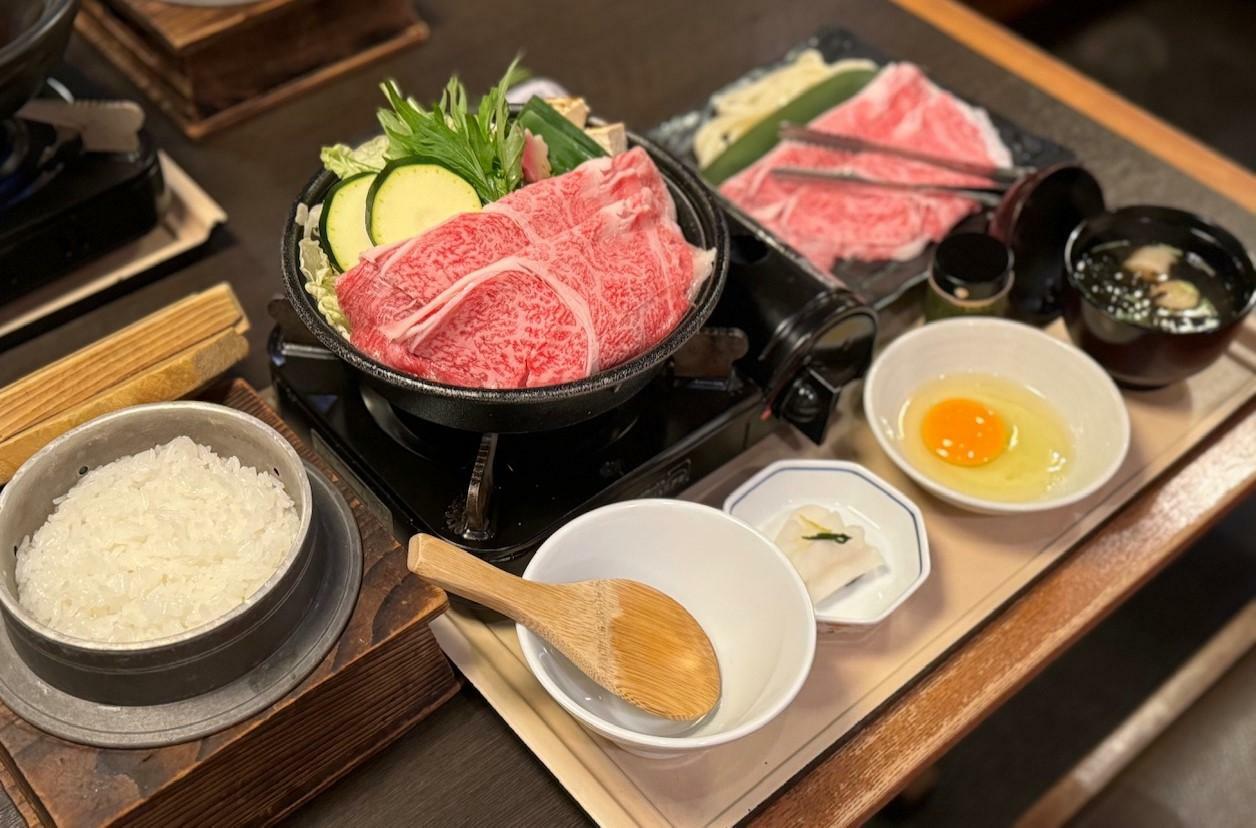 宮崎牛・ズッキーニのすき焼き定食 3,630円（税込）