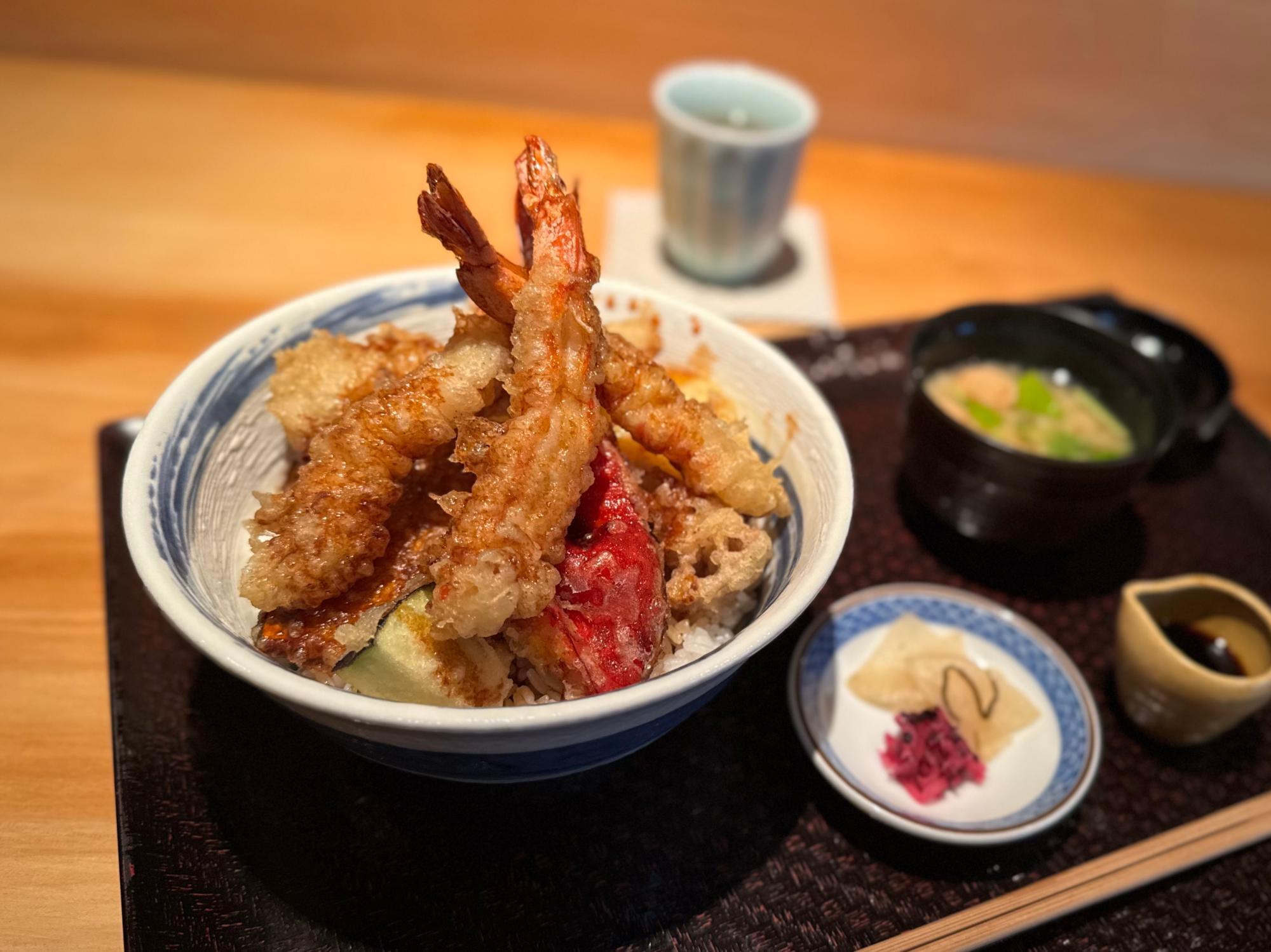天ぷら丼 ミニ天丼セットです*(^o^)/* #新潟グルメ #新潟天丼 #新潟