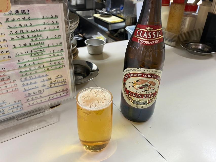 瓶ビール 小 (380円)