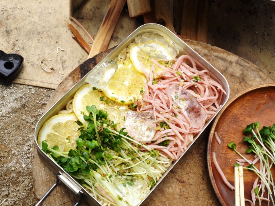 先日作ったキャンプ飯。冷やしラーメン。