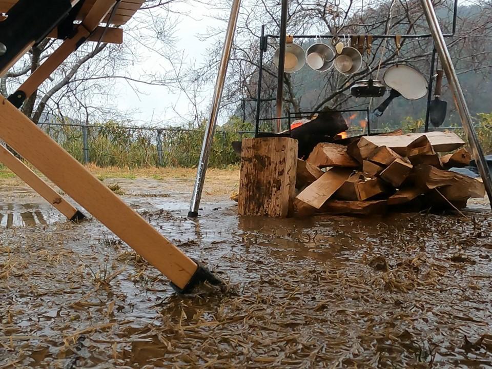 雨の日のぬかるみ