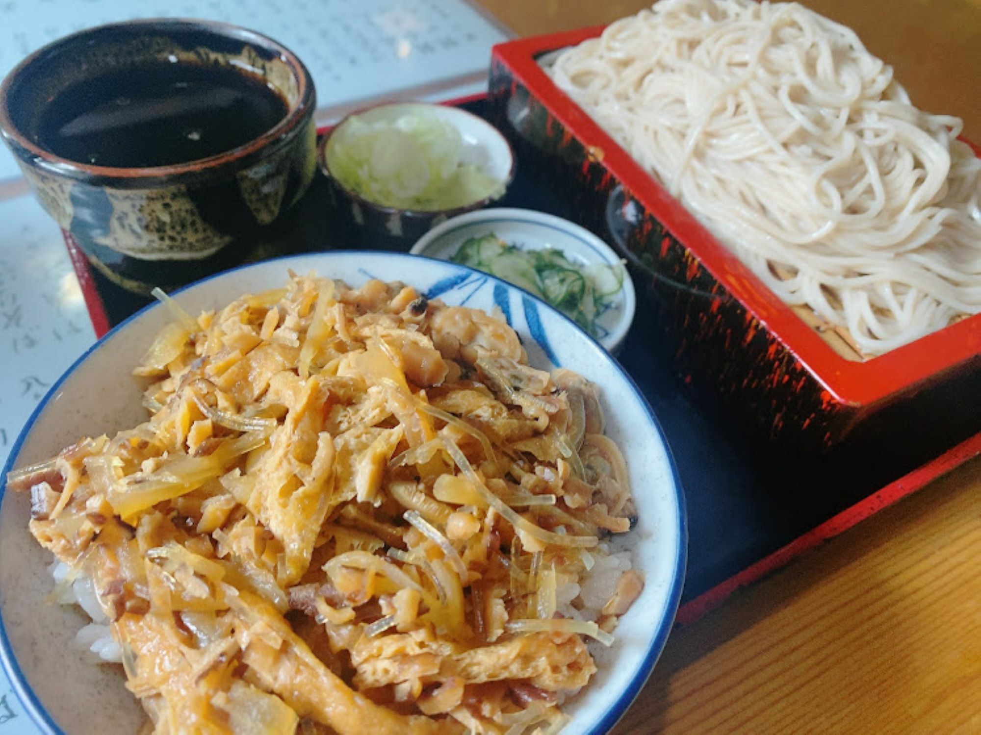 もりそばとあさり丼のセット！