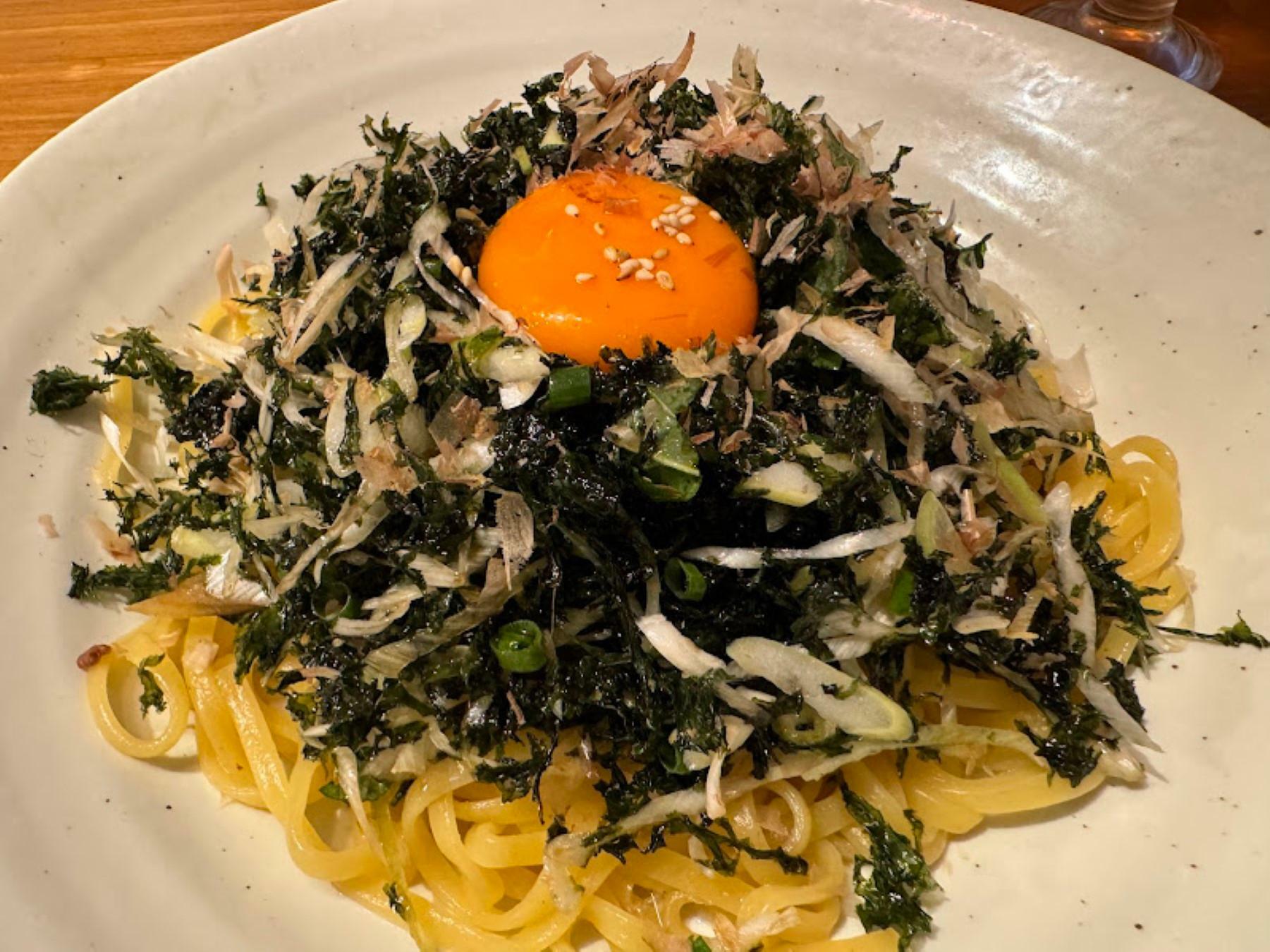 黒ネギパスタ