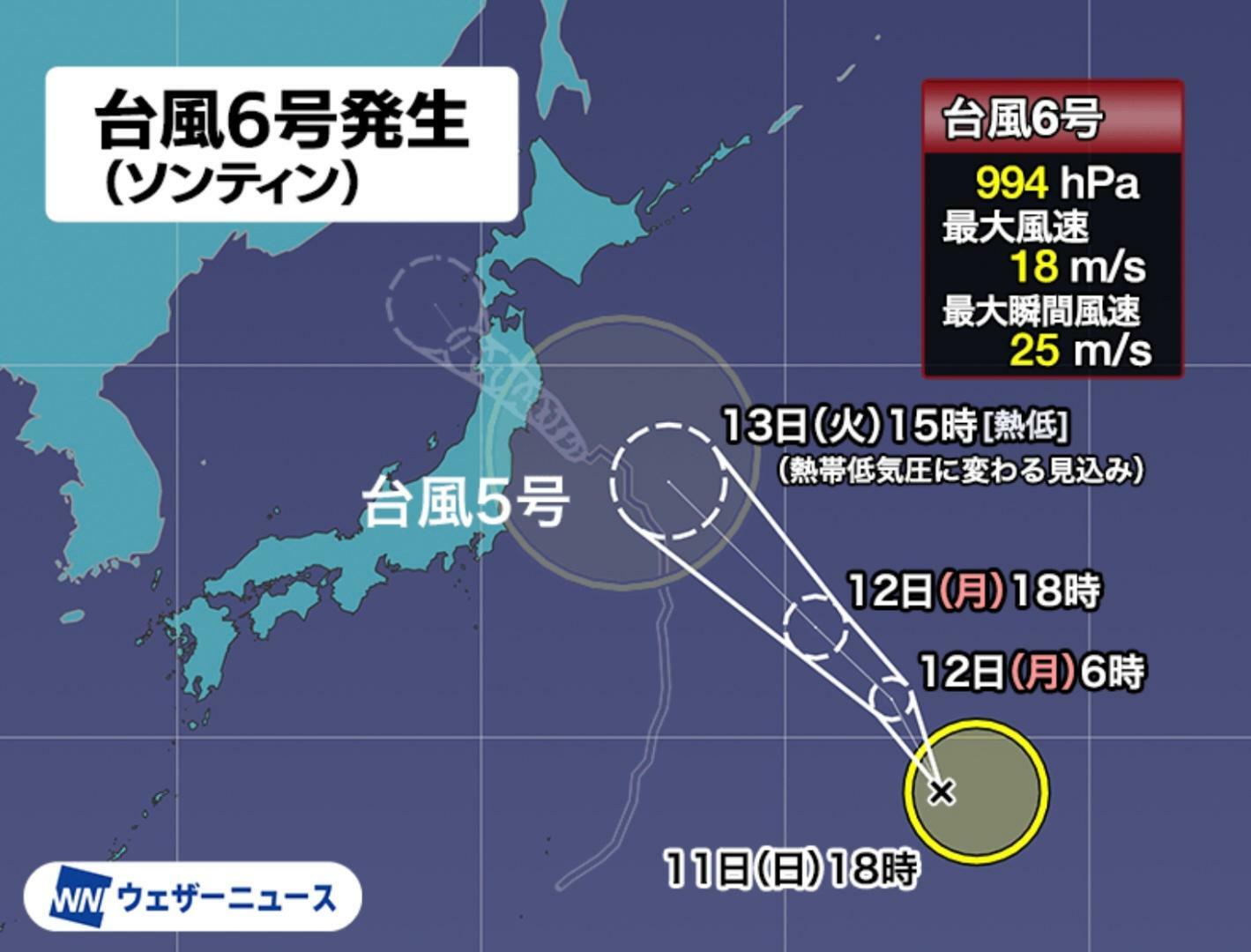 ウェザーニュースより転載