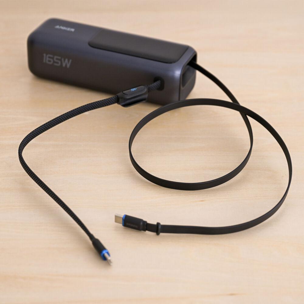 Anker Power Bank (25000mAh,Built-Inケーブル) Anker Power Bank (25000mAh, Built-In & 巻取り式USB-Cケーブル