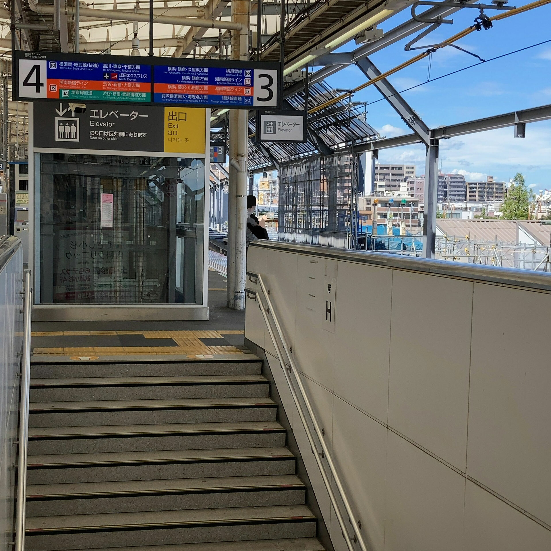 JR/武蔵小杉駅に相鉄線が到着です