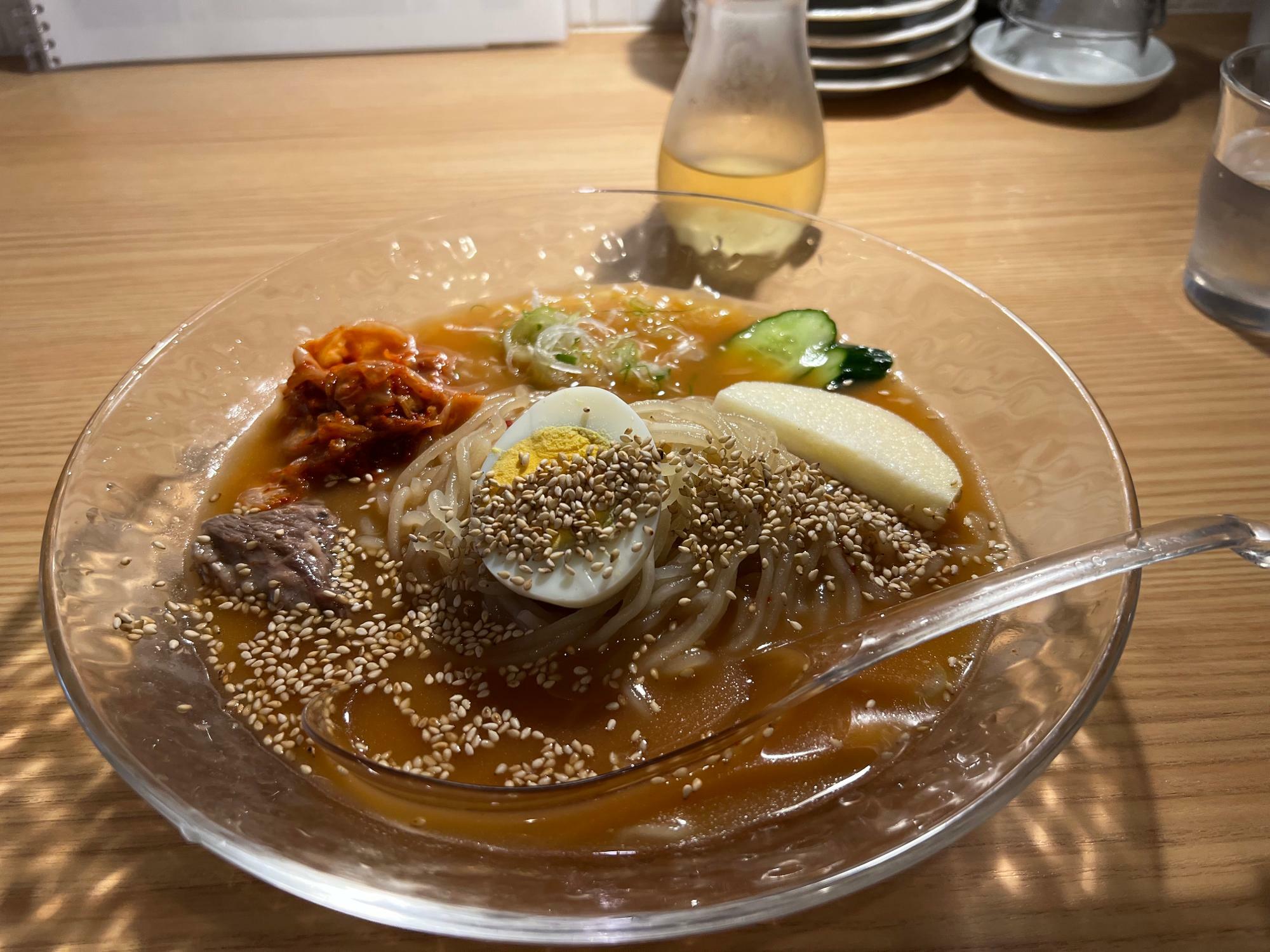 「近江牛料理と焼肉　ピリコ」ピリ辛冷麵