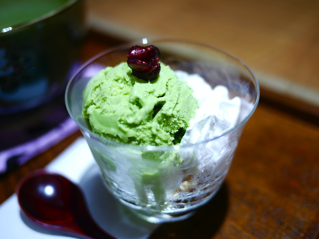 「上香園」の抹茶アイスクリーム