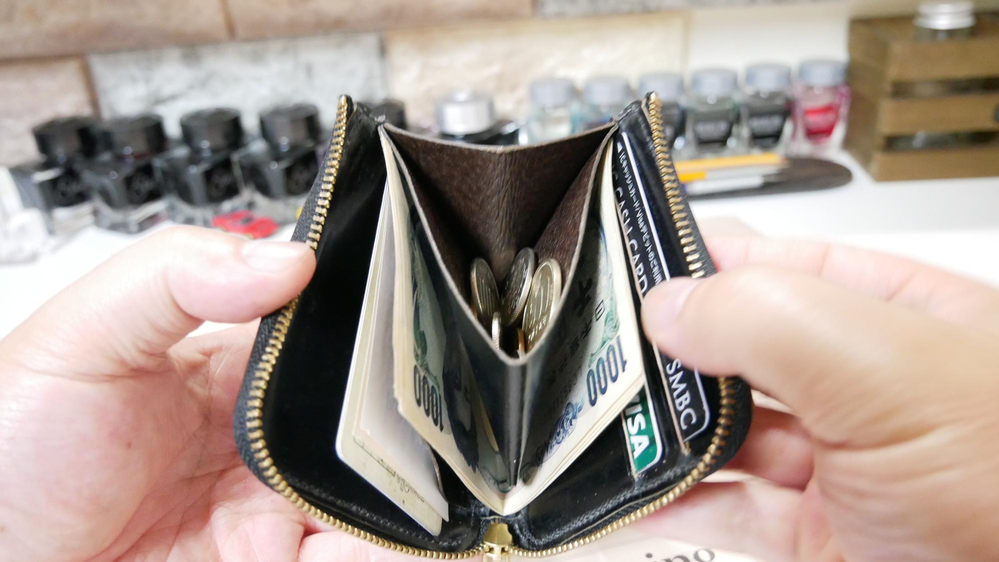 L字ファスナー財布 Cramの両側スリーブタイプ   munekawa