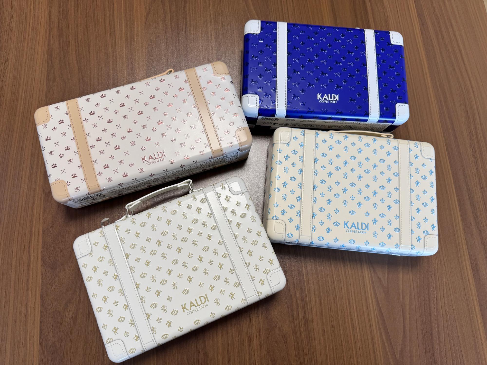 みるねぇ様まとめ買い用KALDI カルディ 限定 トランク缶 3個セット トランク缶 サマー（ゴールド） 1個 - カルディコーヒーファーム