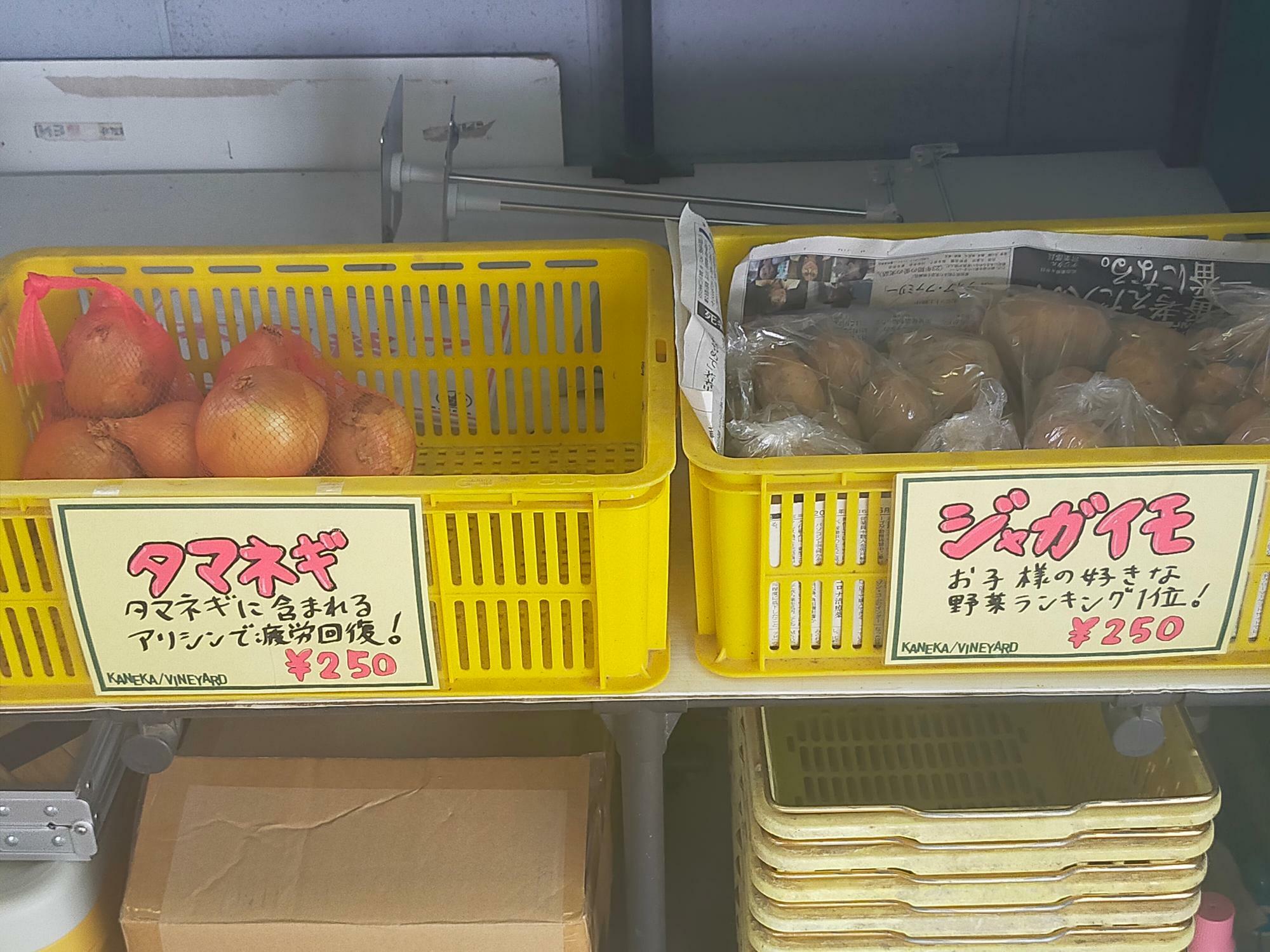 「カネカぶどう園」で栽培された野菜