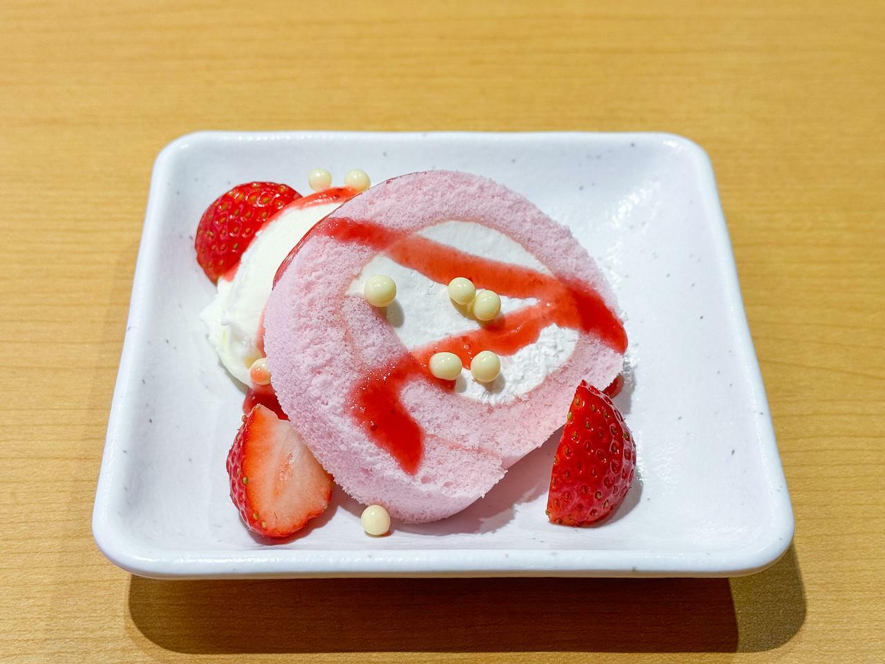 「ピンクロールの苺メルバ」350円　販売期間：2024年3月6日（水）～3月24日（日）