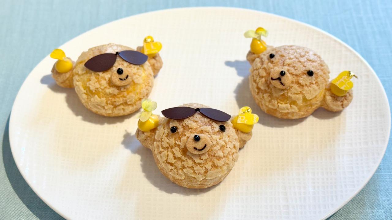 ドルチェマーティン　シュークリーム　くまさん 可愛い！くまさんシュークリーム✨ 食べるのがもったいない