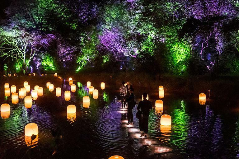 「隠田跡の水鏡の道」