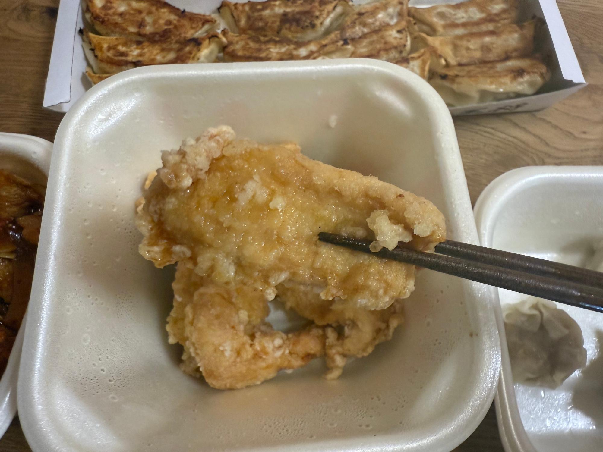 唐揚げ、取り合いになりました(笑)