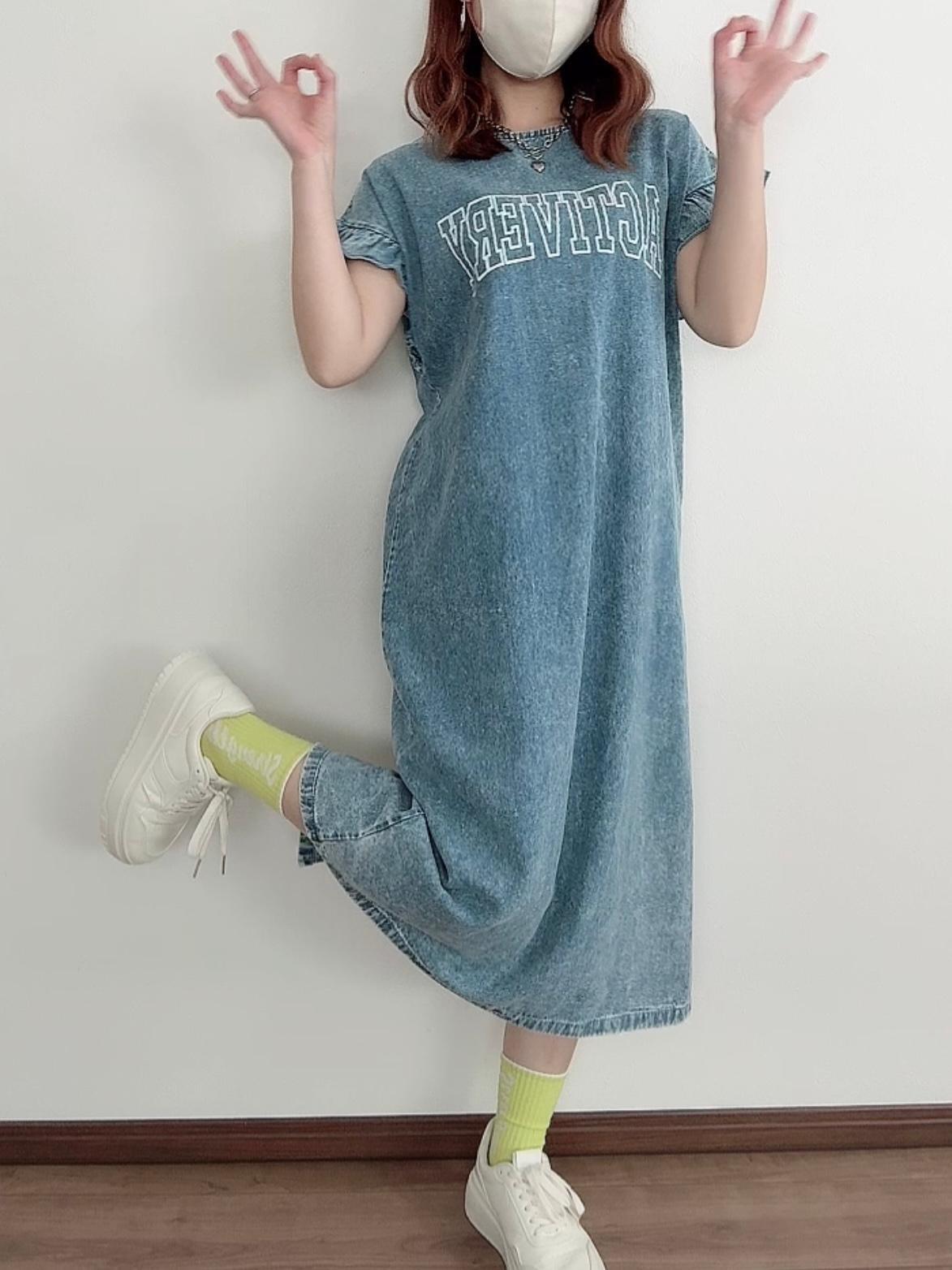 しまむら〗可愛いデニムワンピ見つけた！一枚でサラッと着られて