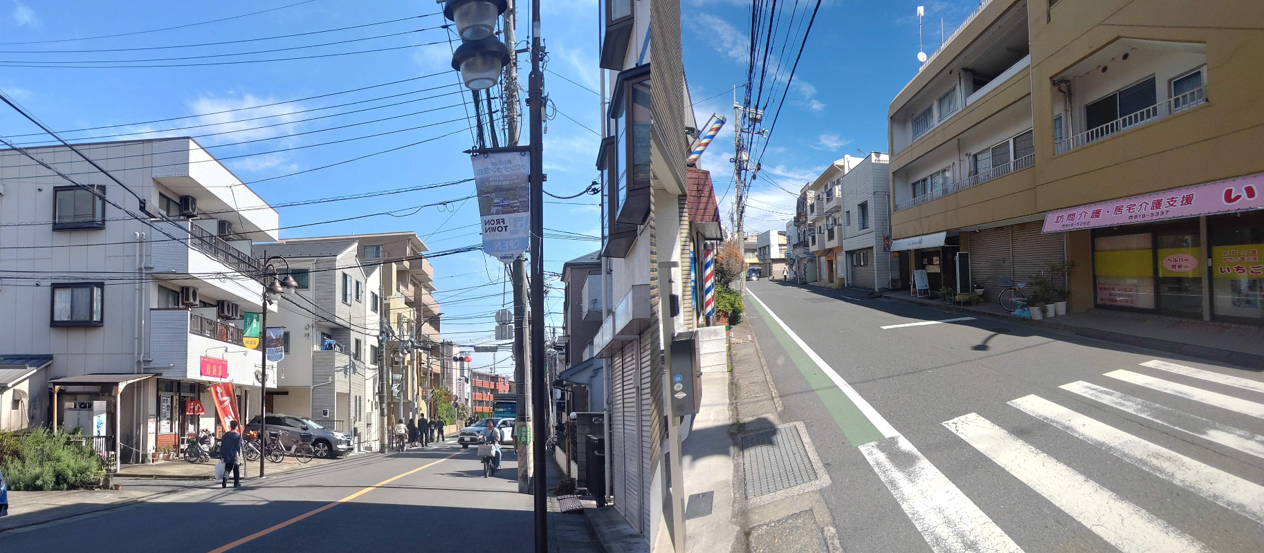 中野島北口通りを登戸方面へ歩き信号が見えたら左折