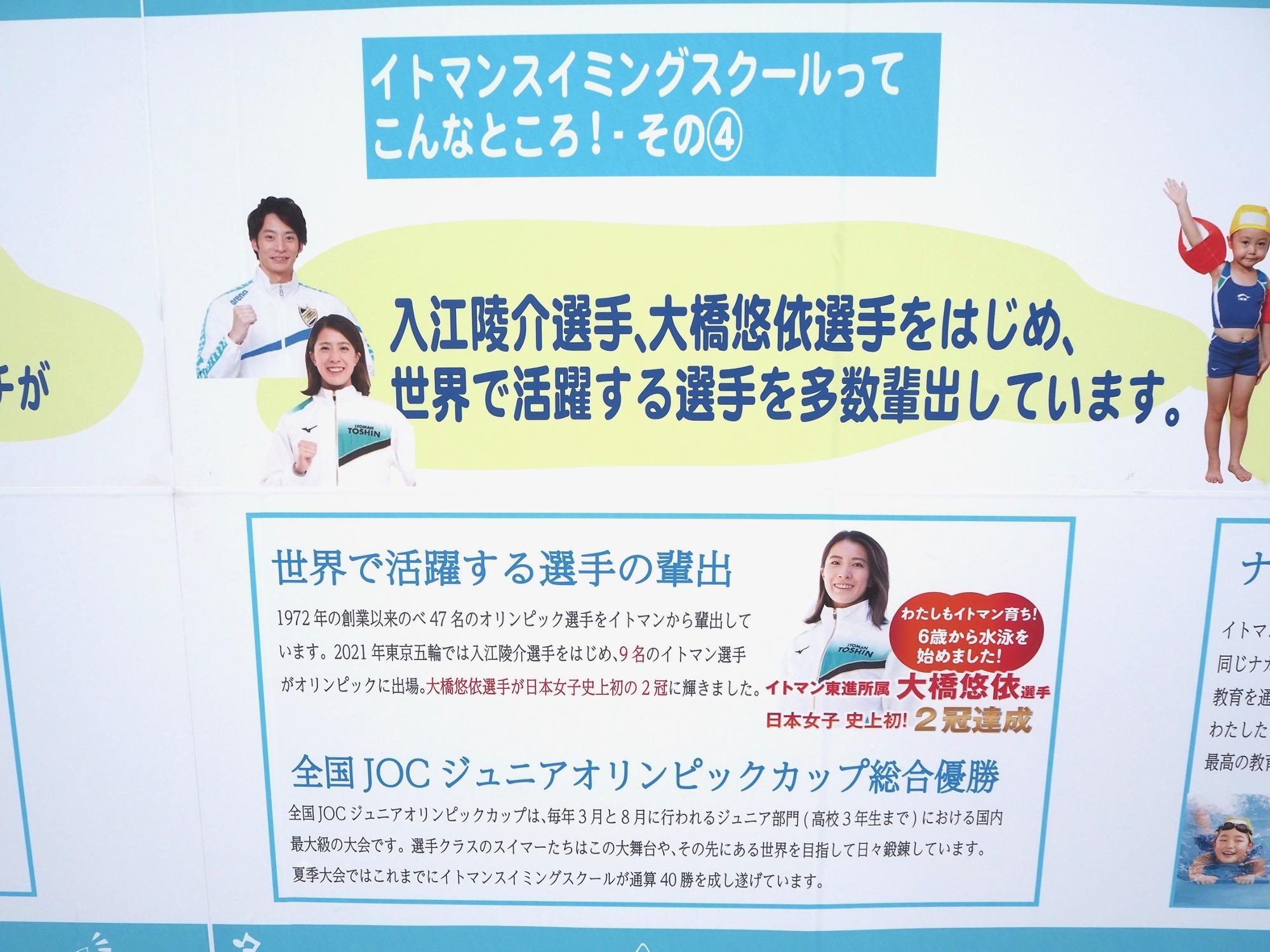 「イトマンスイミングスクール」が輩出した選手の紹介