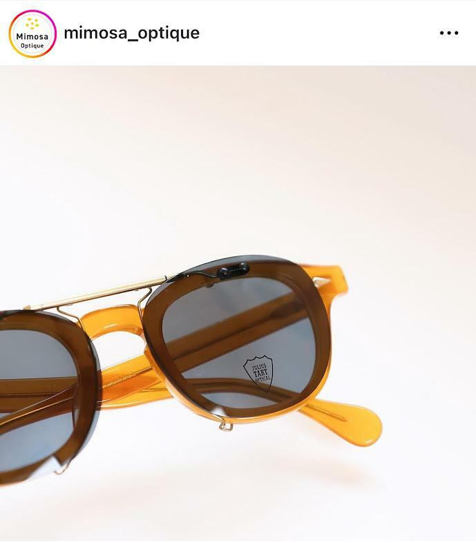 メガネにもサングラスにもなるクリップオンサングラス（税込12,100～15,100円）　画像提供：ミモザオプティーク