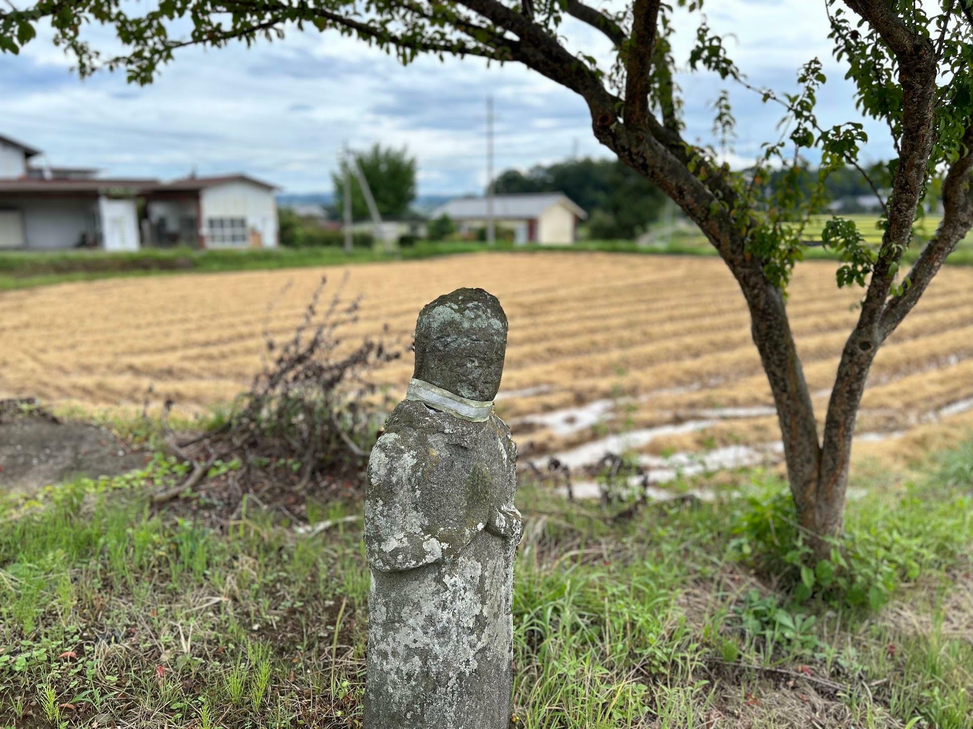 収穫の済んだ田もちらほら