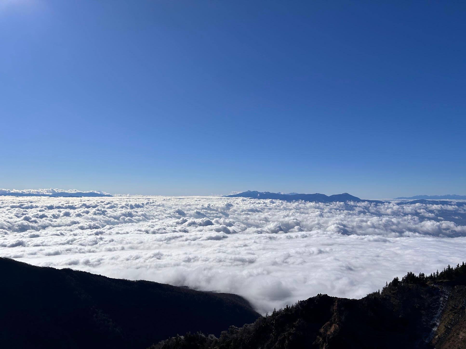 足元に広がる雲海