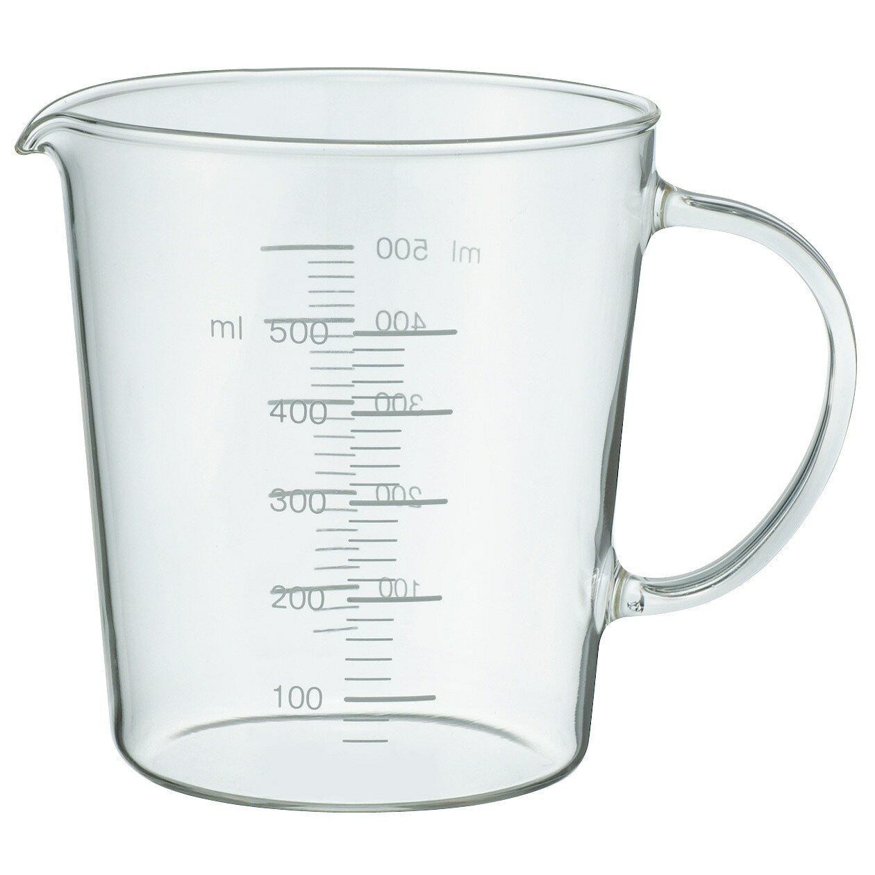 耐熱ガラスメジャーカップ ５００ｍｌ／約直径１０．５×高さ１２ｃｍ消費税込890円