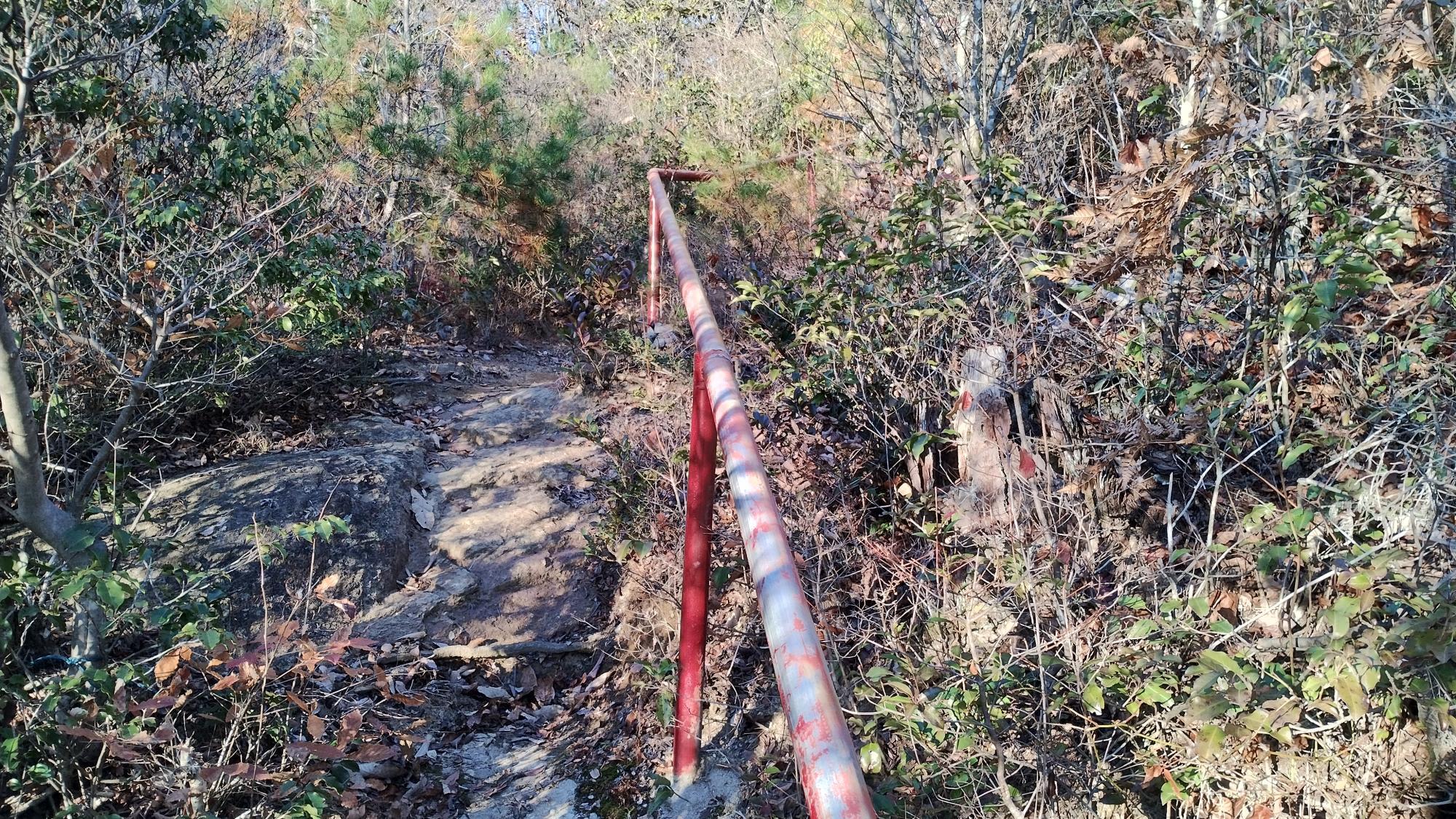 手すりは途中まで！