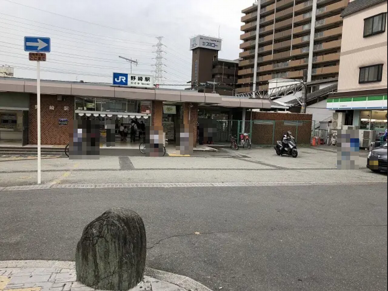 橋上化前の野崎駅