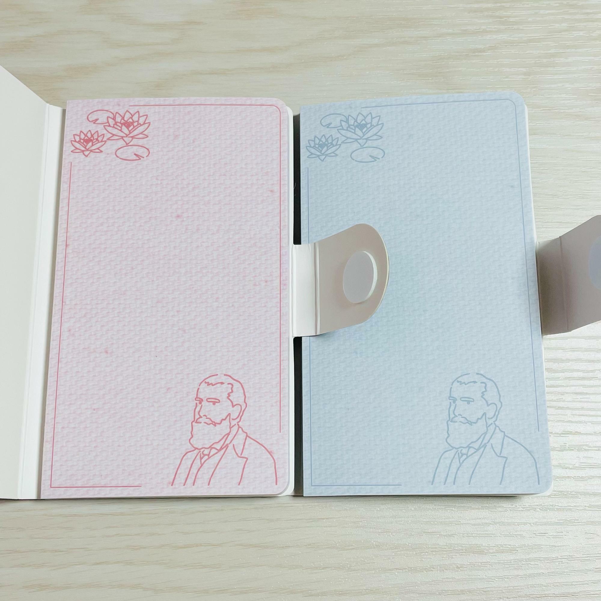 モネのメモ用紙のデザイン