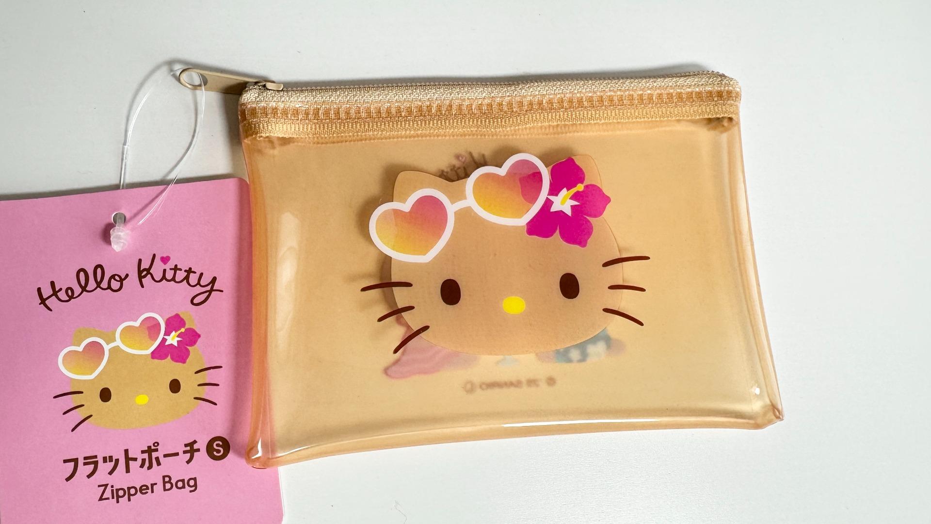日焼け キティ 小物ケース フラットポーチ ハローキティ×DAISO・キャンドゥ】ダイソー新商品！日焼けキティ