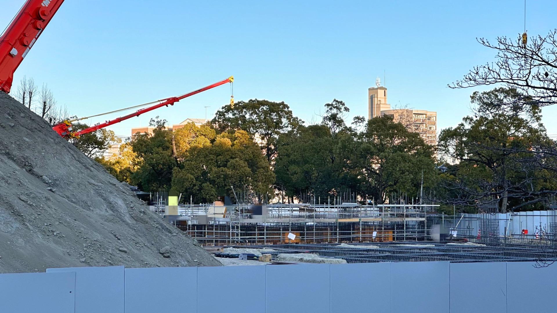 【福山市】「緑町公園」で屋内競技場屋内プール増設の工事が進んでいます（1月16日撮影）（なおきち） エキスパート Yahoo!ニュース