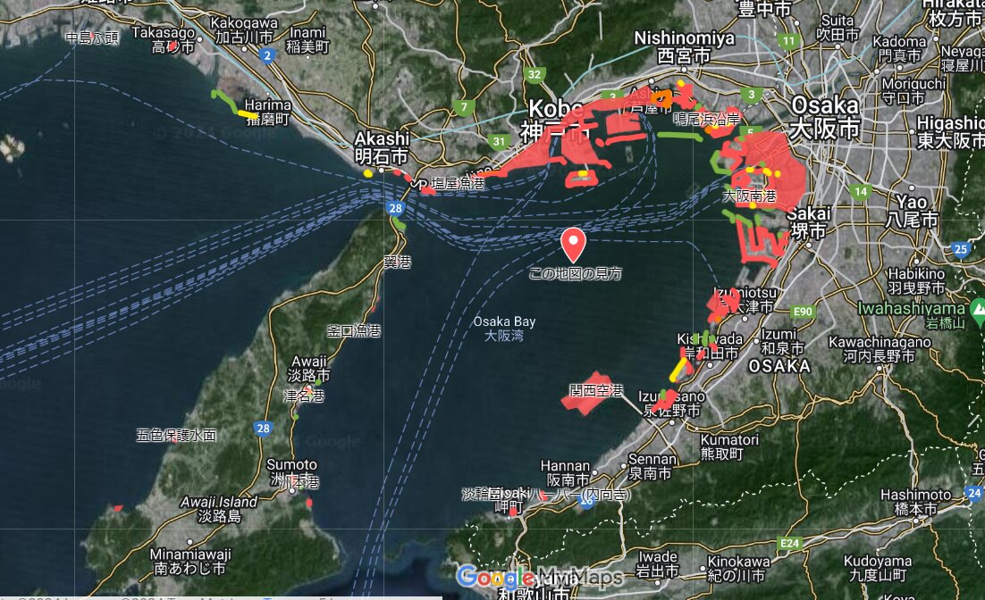「大阪　釣り禁止エリア」で出てきた関西釣り禁止エリアマップ