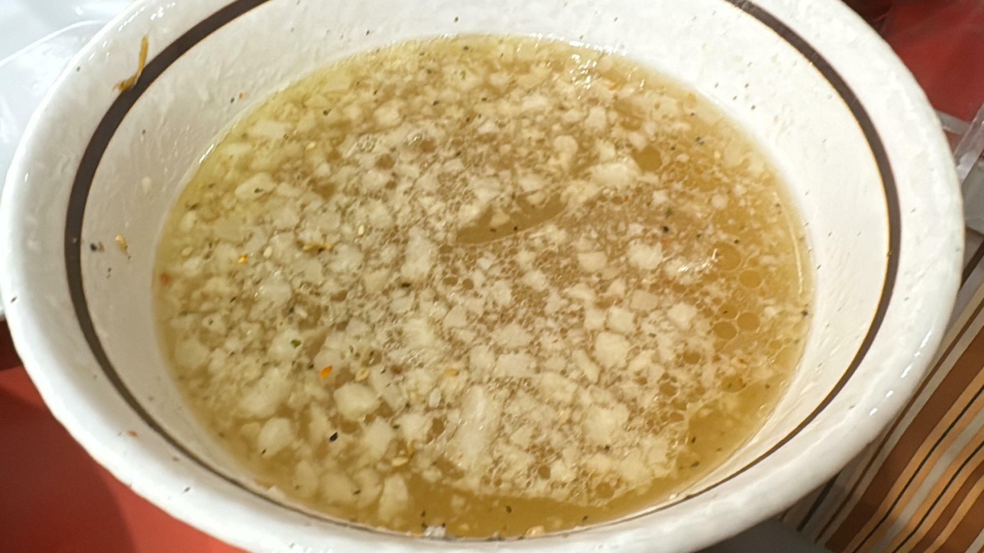 ラーメンショップ蕨つけ汁スープ割